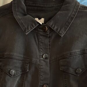 Women’s Logo Black Denim Jacket